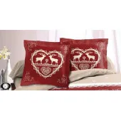 Housse de couette Chalet Winter Rouge 