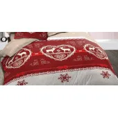 Housse de couette Chalet Winter Rouge 