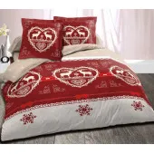 Housse de couette Montagne Winter Rouge